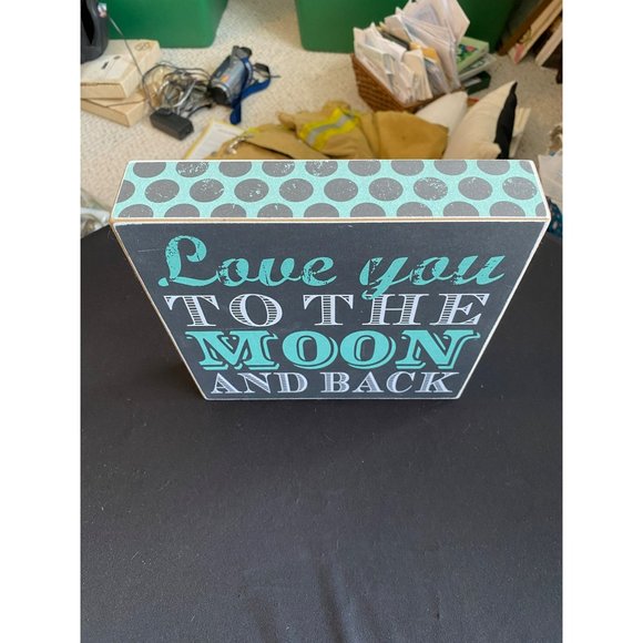 Box Sign - Love you To the Moon and Back 8"x8"x1.75" Kids Art - Picture 6 of 8